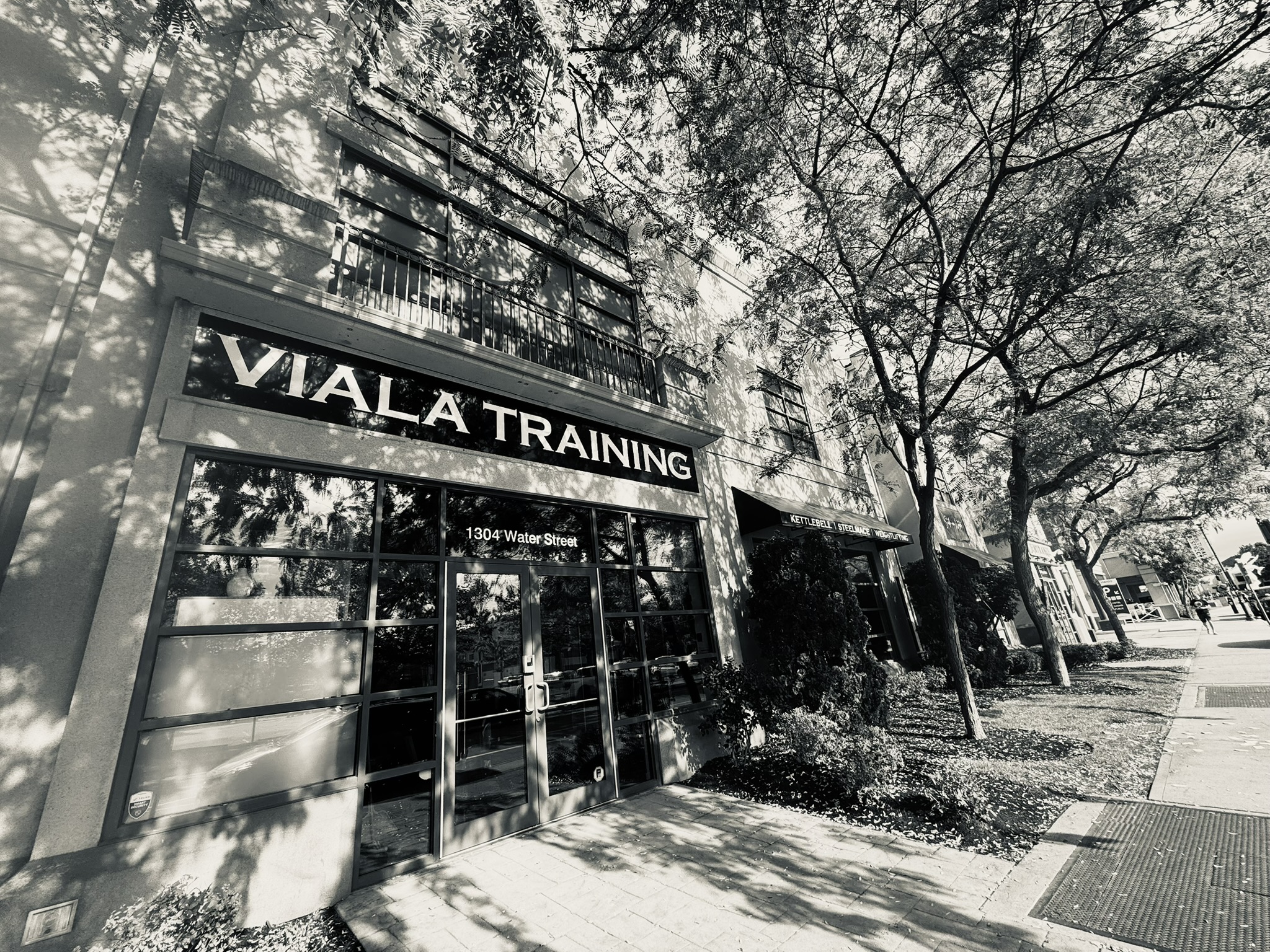 Training with the steel mace in Kelowna.